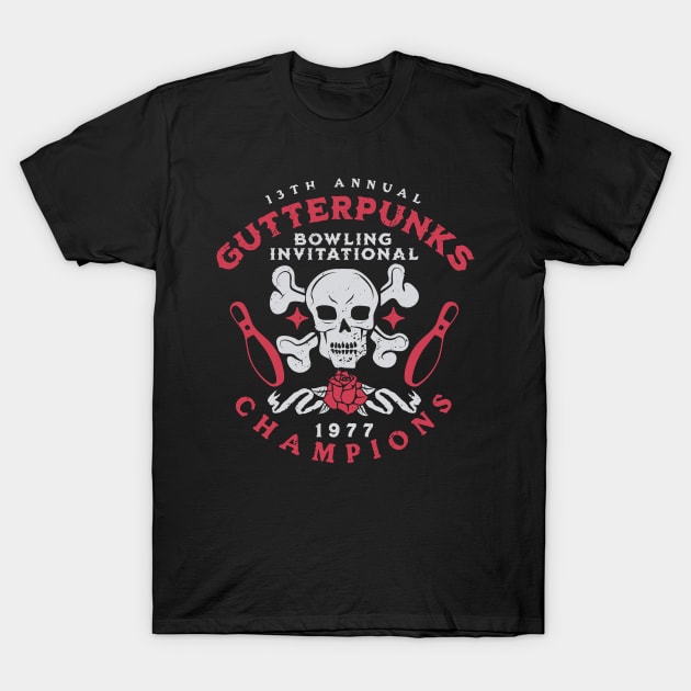 Vintage 1977 Gutterpunks Bowling Champions // Retro Bowling T-Shirt by SLAG_Creative